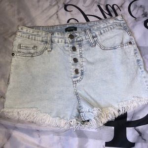 Wild Fable Light Washed Distress Denim Shorts
